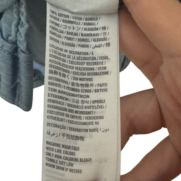 Abercrombie & Fitch Men’s M Muscle Fit Denim Shirt Button Front Light Wash Y2K - Picture 7 of 8